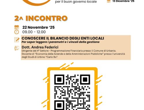“CONOSCERE IL BILANCIO DEGLI ENTI LOCALI. Per saper leggere i parametri e i vincoli della gestione”. Sabato 22 novembre dalle ore 9:00