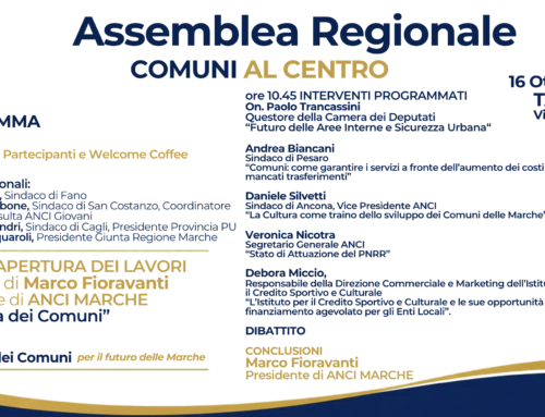 Programma dell’Assemblea Regionale – 16 ottobre 2026, Tag Hotel di Fano